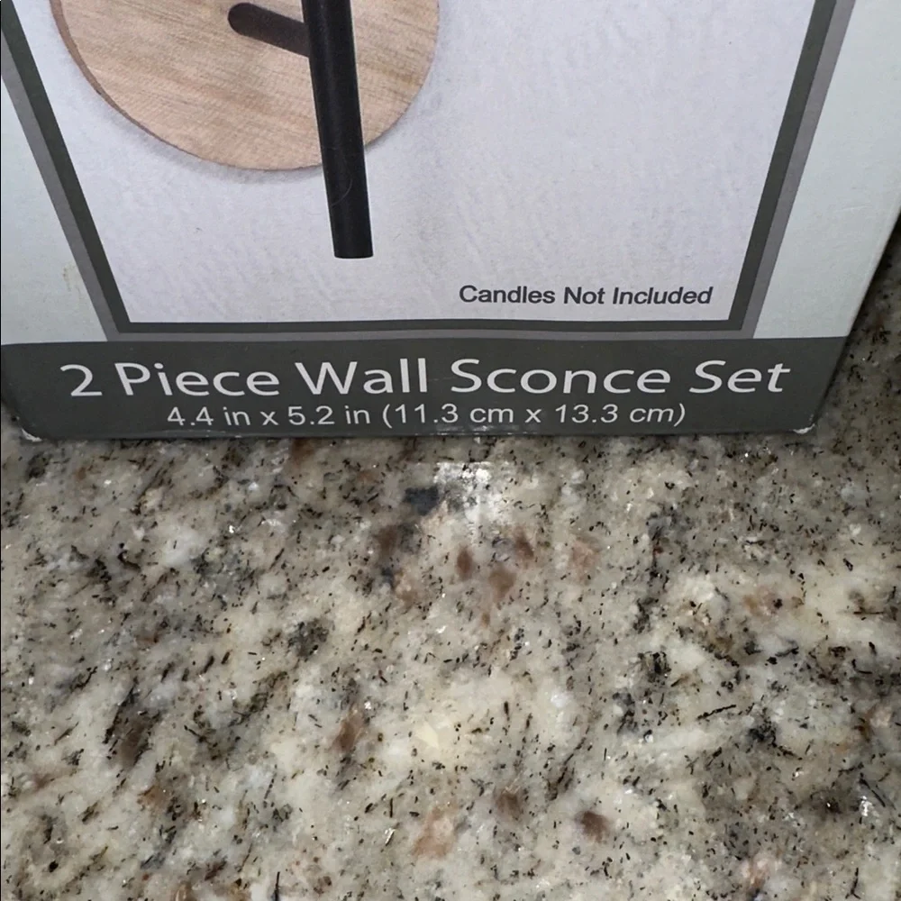 True Living Wall Sconce Set with Black and Brown Accents